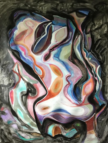 Primordial 39x50 acrylic on canvas